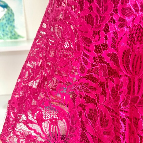 Theia Pink Lace Dress - Picture 4 of 6